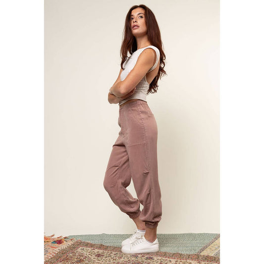 TENCEL Utility Jogger Pants in Macchiato - Jaunts Boutique