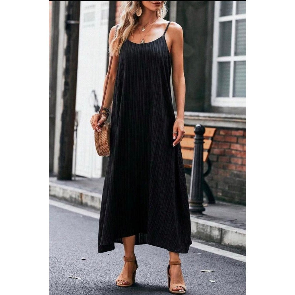 Femme Pleated Midi Slip Dress