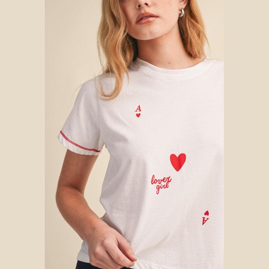 Lover Girl Ace of Hearts Relaxed Tee