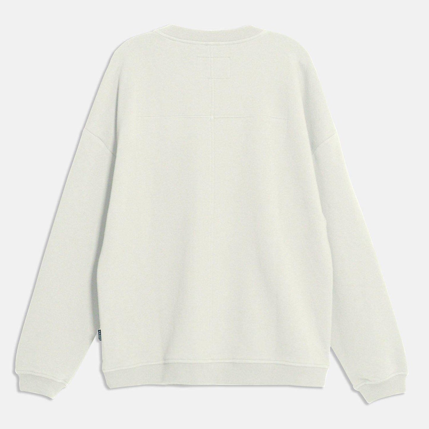 Homme Zipper Chest Pocket Sweatshirt in Off White