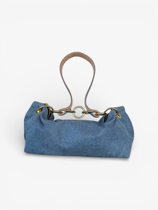 Blair-East West Shoulder Bag, Denim Leather. Website exclusive · Ships direct!