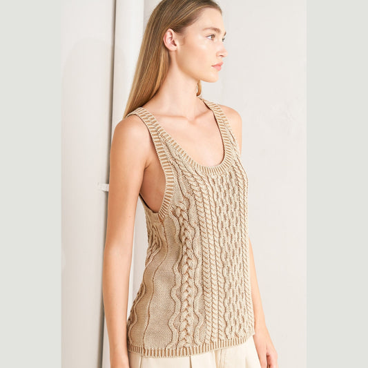 NEVER FORGET SLEEVELESS KNIT TANK TOP. Website exclusive · Ships direct!