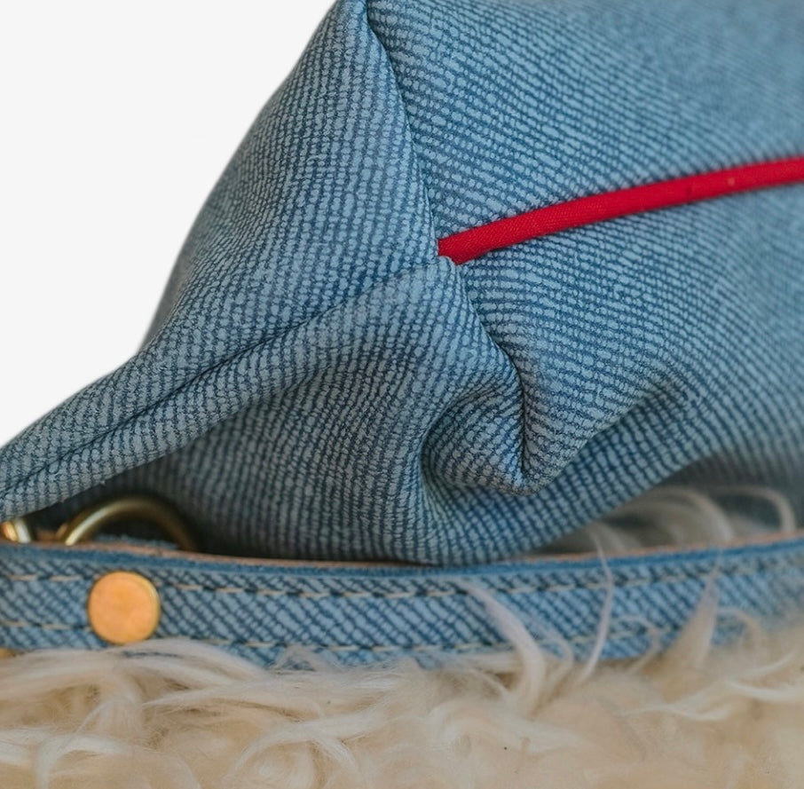 Baby Blair-East West Shoulder Bag, Denim Leather. Website exclusive · Ships direct!