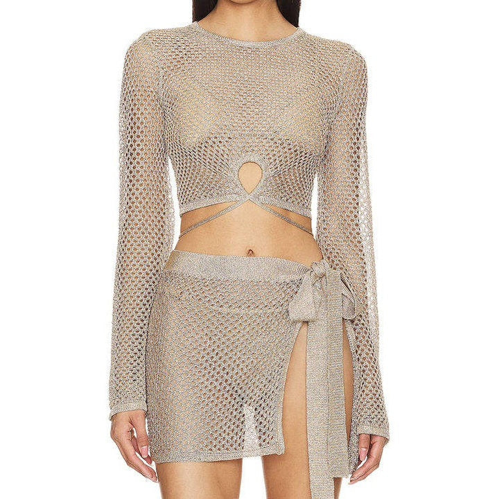 Knit Swim Cover-Up Set – Grey Sold Separate