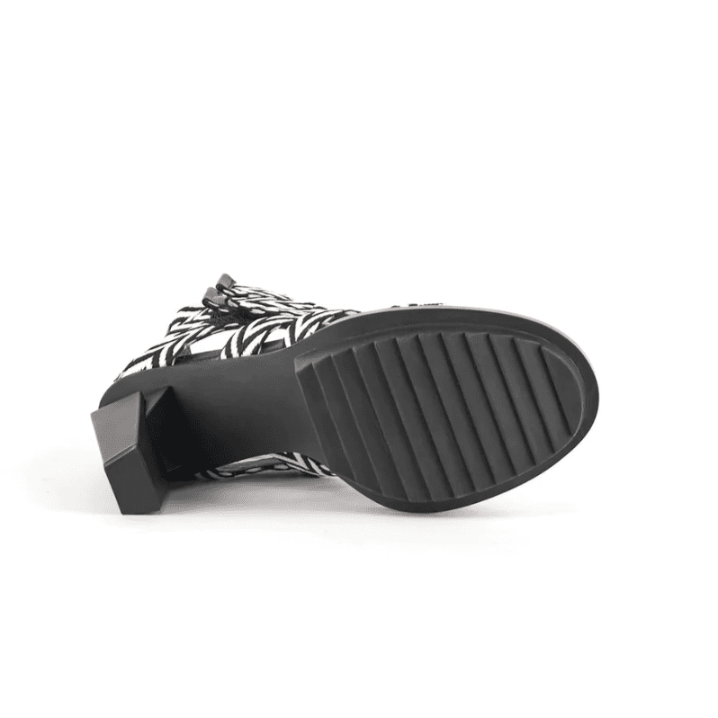 United Nude Lev Roma Gladiator Sandal in Mono Black & White - Jaunts Boutique