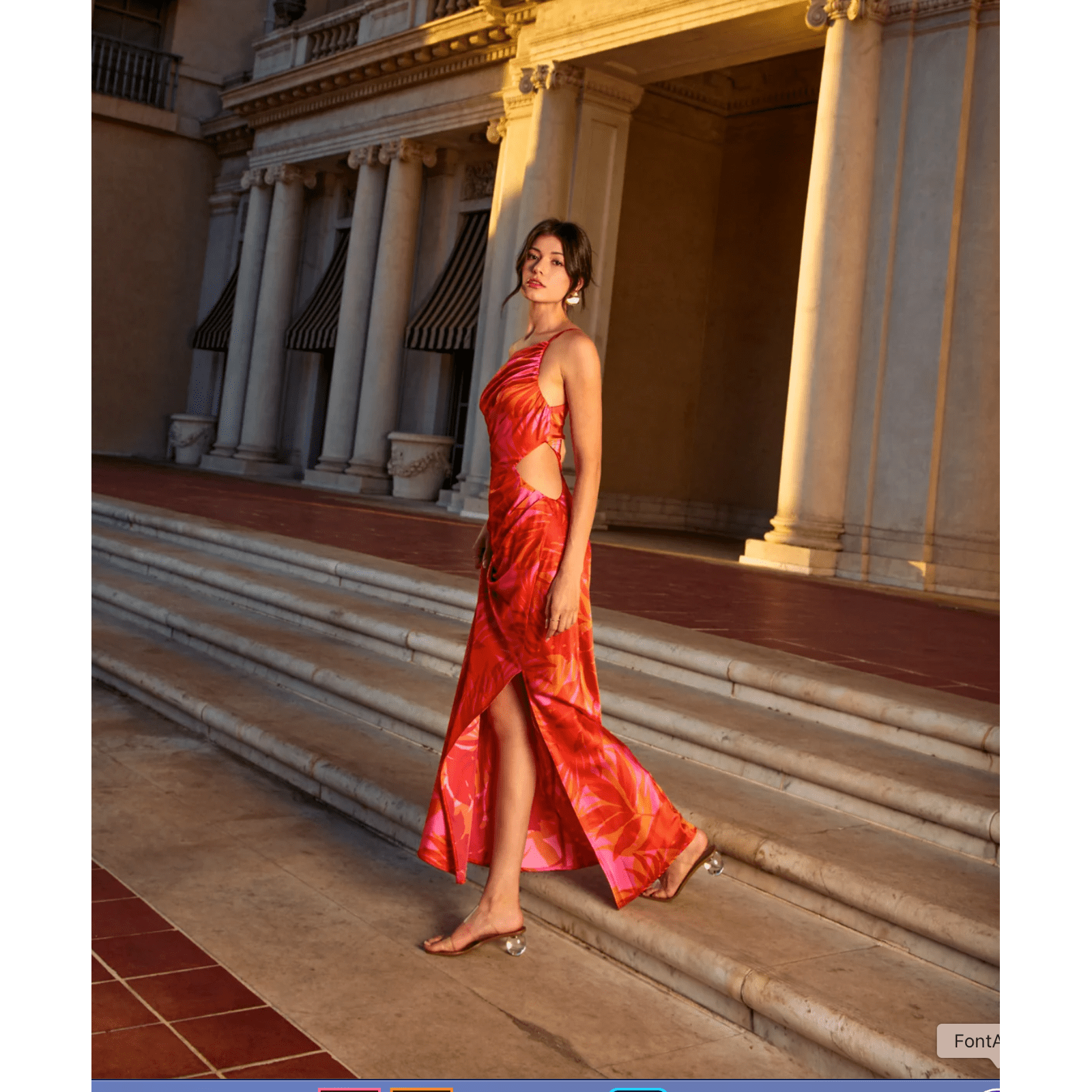 one shoulder ruched maxi dress Esme