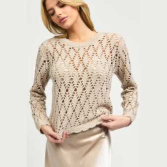 Femme Chunky Pointelle Sweater & Cami Dress Set