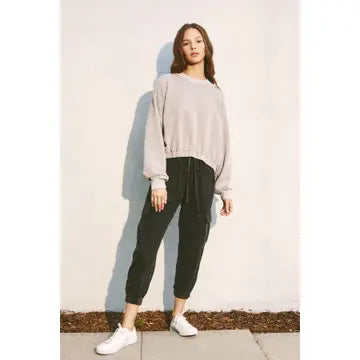 Dress Forum Tencel Drawstring Cargo Pants in Denim, Washed Grey and Black - Jaunts Boutique