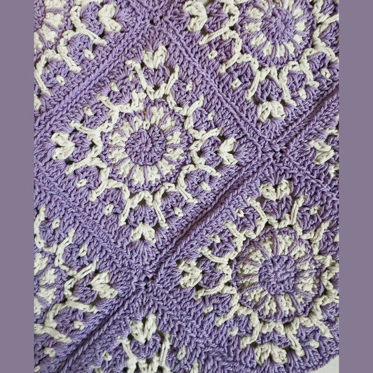 Lavender Macrame Shoulder Bag