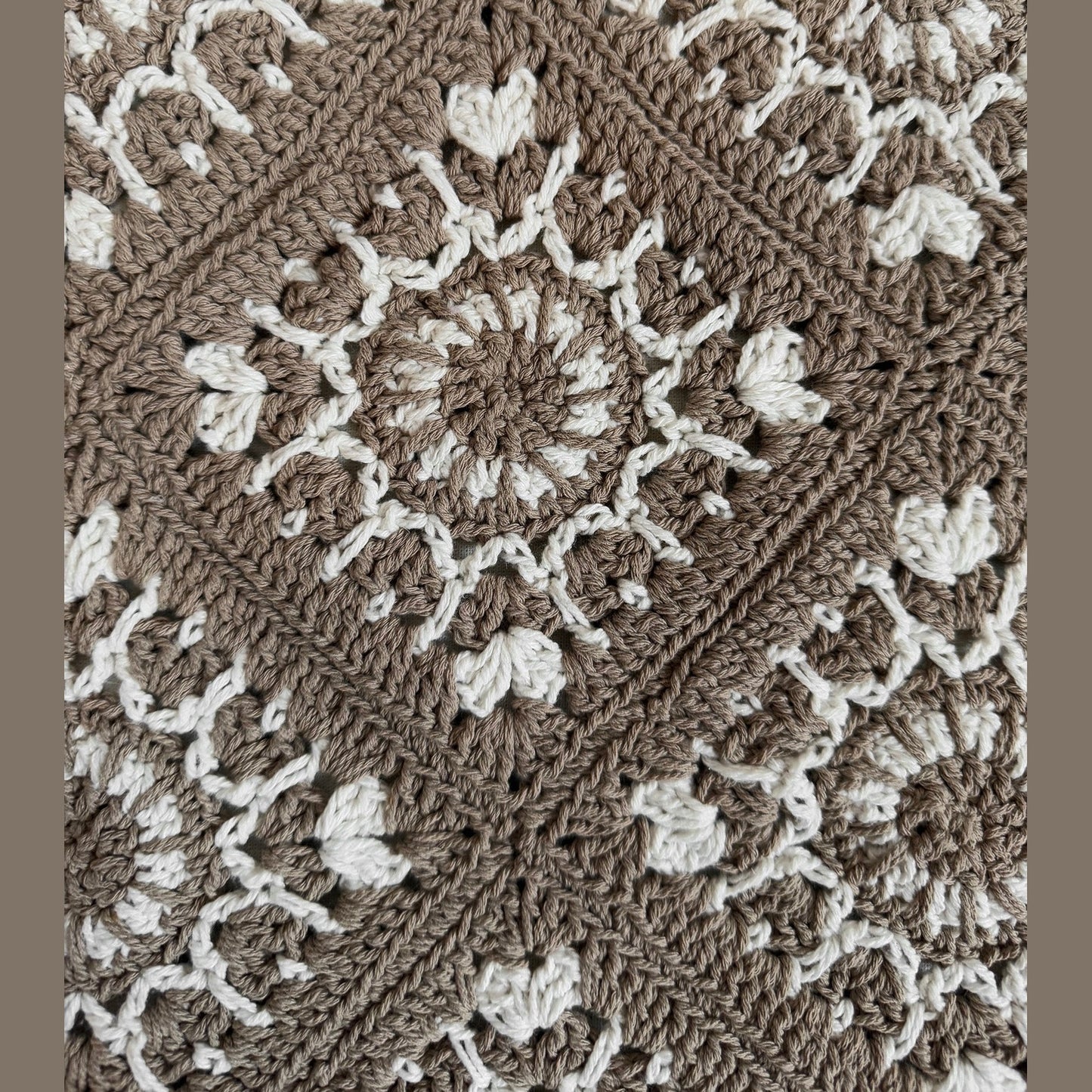 Taupe Macrame Shoulder Bag