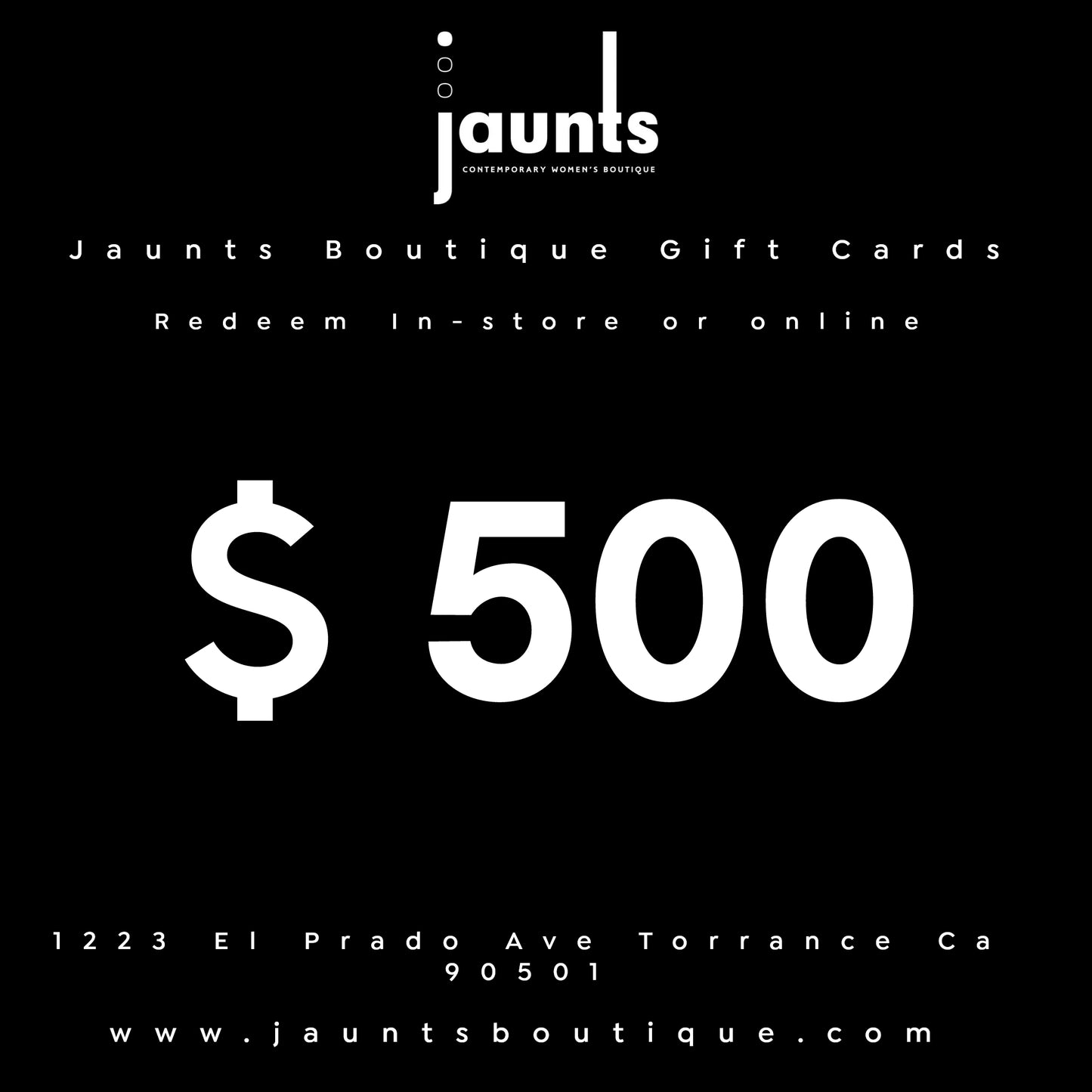 Jaunts Boutique Gift Cards