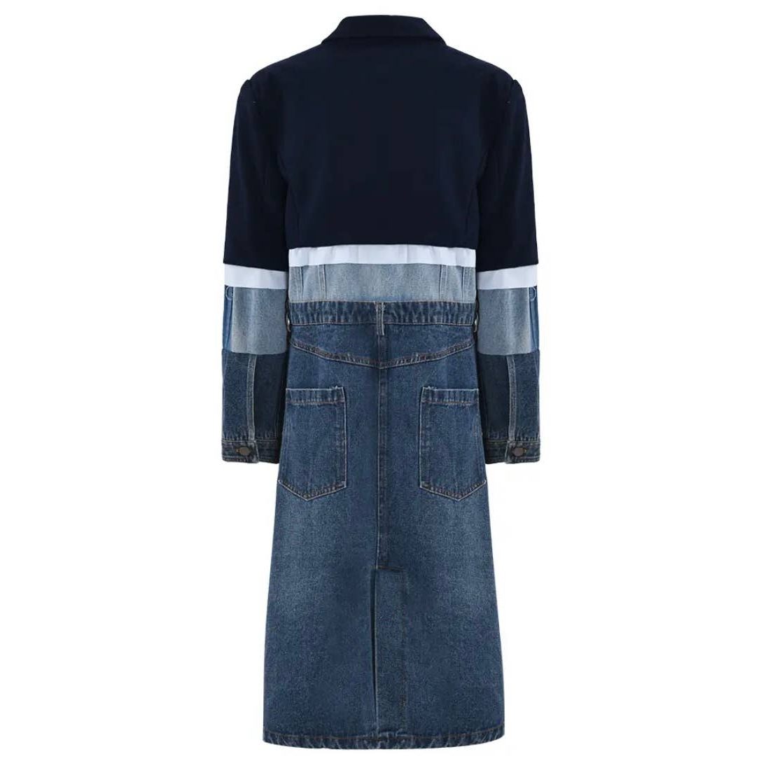 Denim Mixed-Media Trench Coat – Luxe Collection - Jaunts Boutique 