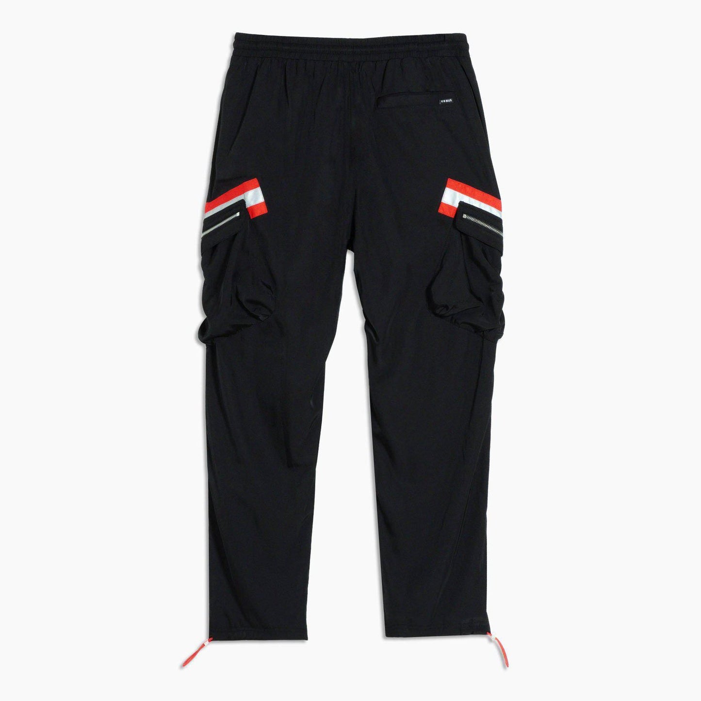 Homme  Reflective Tape Utility Cargo Pants in Black