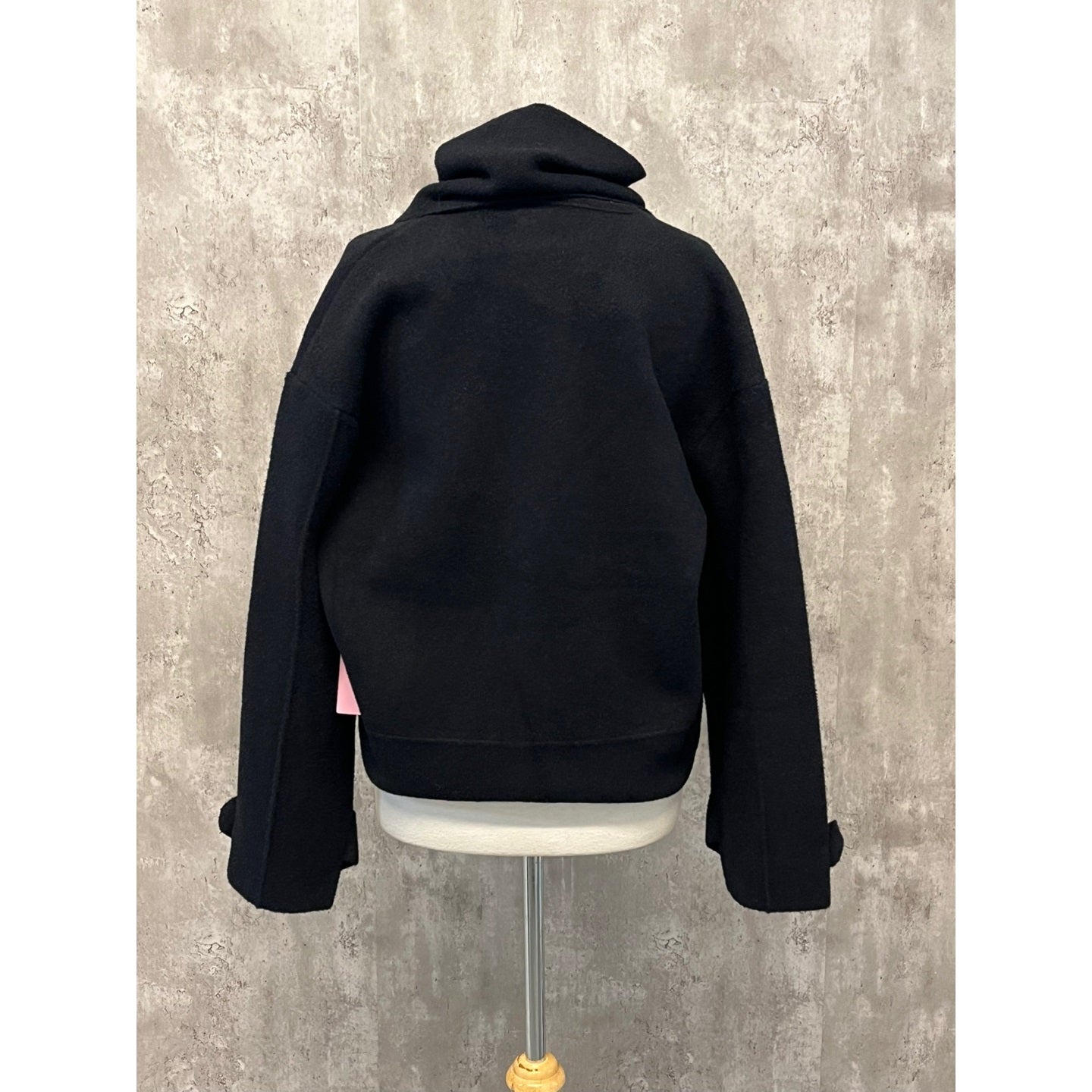 Scarf V-Neck Double-Sided Coat In Cream