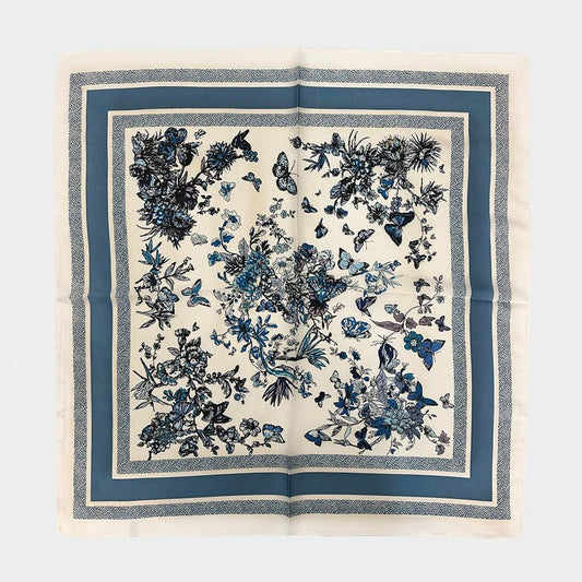Lush Botanical & Butterfly Square Scarf