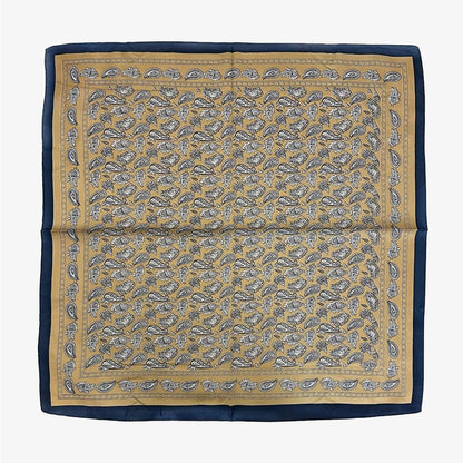 Monochrome Paisley Teardrop Scarf in Beige