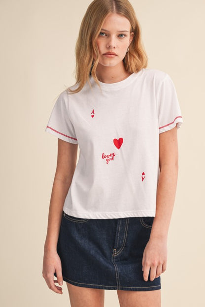 Lover Girl Ace of Hearts Relaxed Tee