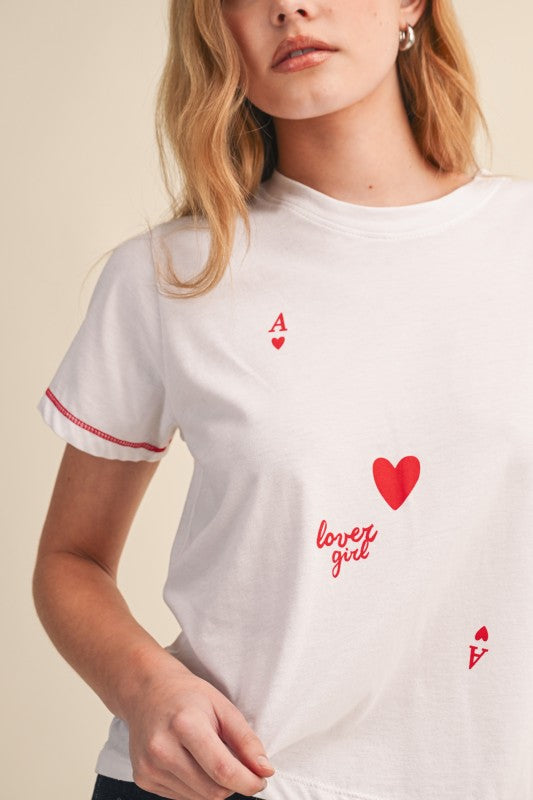 Lover Girl Ace of Hearts Relaxed Tee