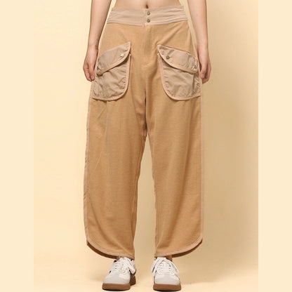 Kama Flap Pocket Wide Leg Pants in White, Oat and Navy