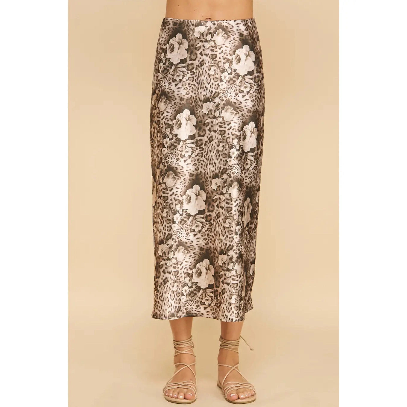 Printed Slip Animal Flower Skirt - Made in USA