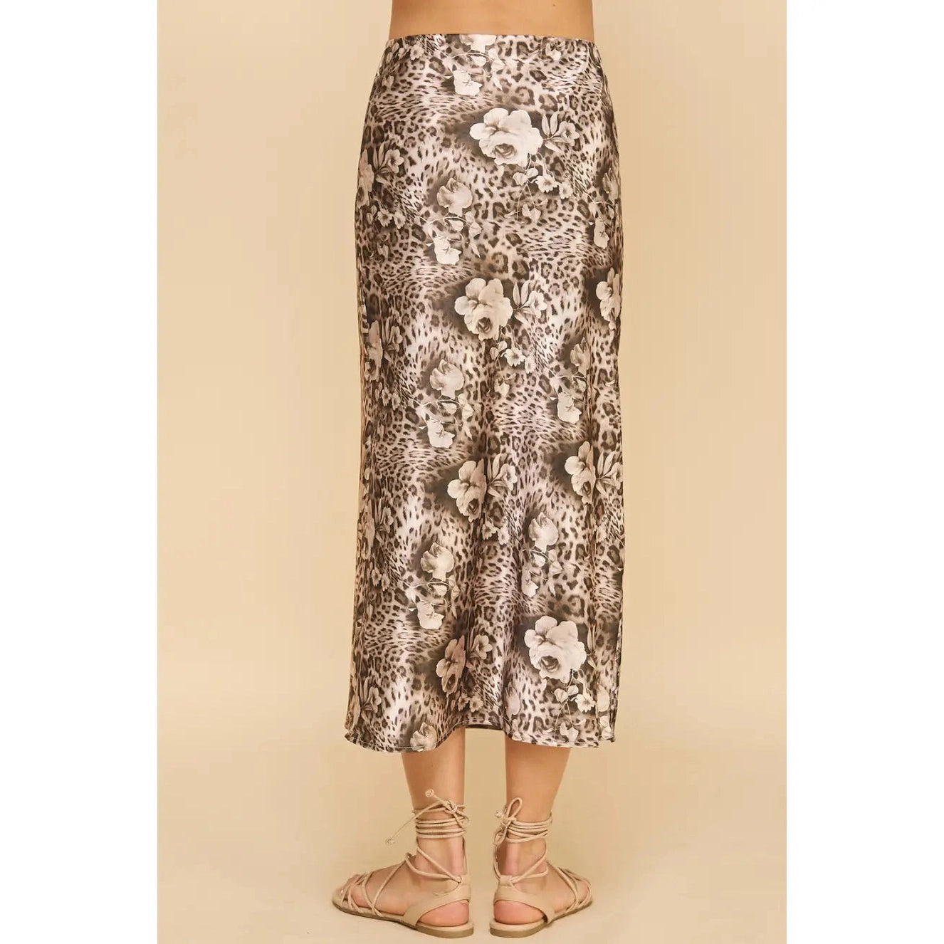 Printed Slip Animal Flower Skirt - Made in USA