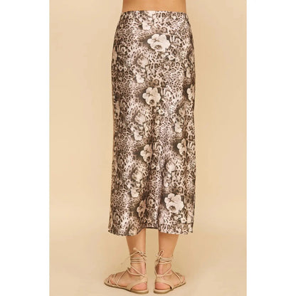Printed Slip Animal Flower Skirt - Made in USA