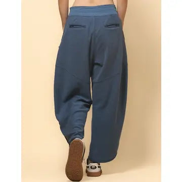 Kama Flap Pocket Wide Leg Pants in White, Oat and Navy