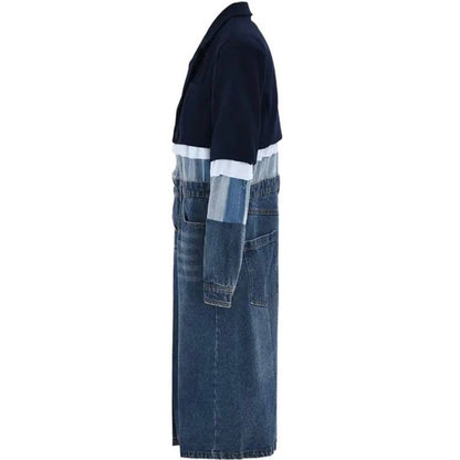 Denim Mixed-Media Trench Coat – Luxe Collection - Jaunts Boutique 