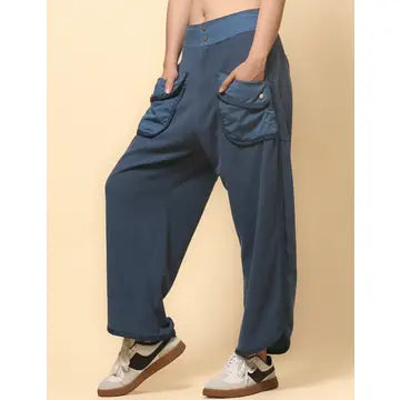 Kama Flap Pocket Wide Leg Pants in White, Oat and Navy