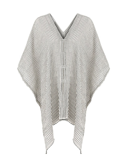 Ava Kimono Kaftan  - Black Stripes. Website exclusive · Ships direct!