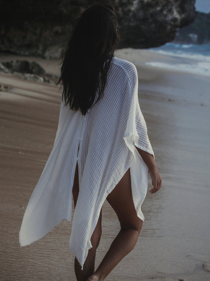 Ava Kimono Kaftan - White Stripes. Website exclusive · Ships direct!