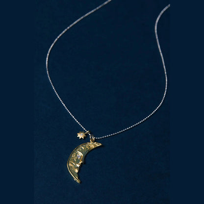 Verve Jewelry Vesper Moon Necklace in Gold