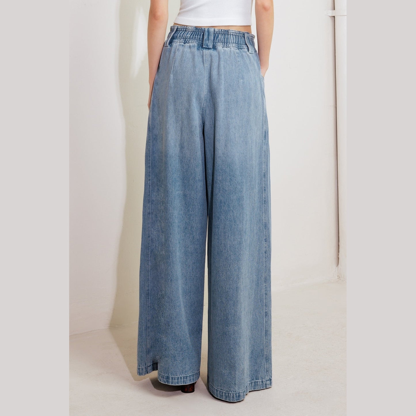 CONTRASTING TIE BLUE DENIM PANTS. Website exclusive · Ships direct!