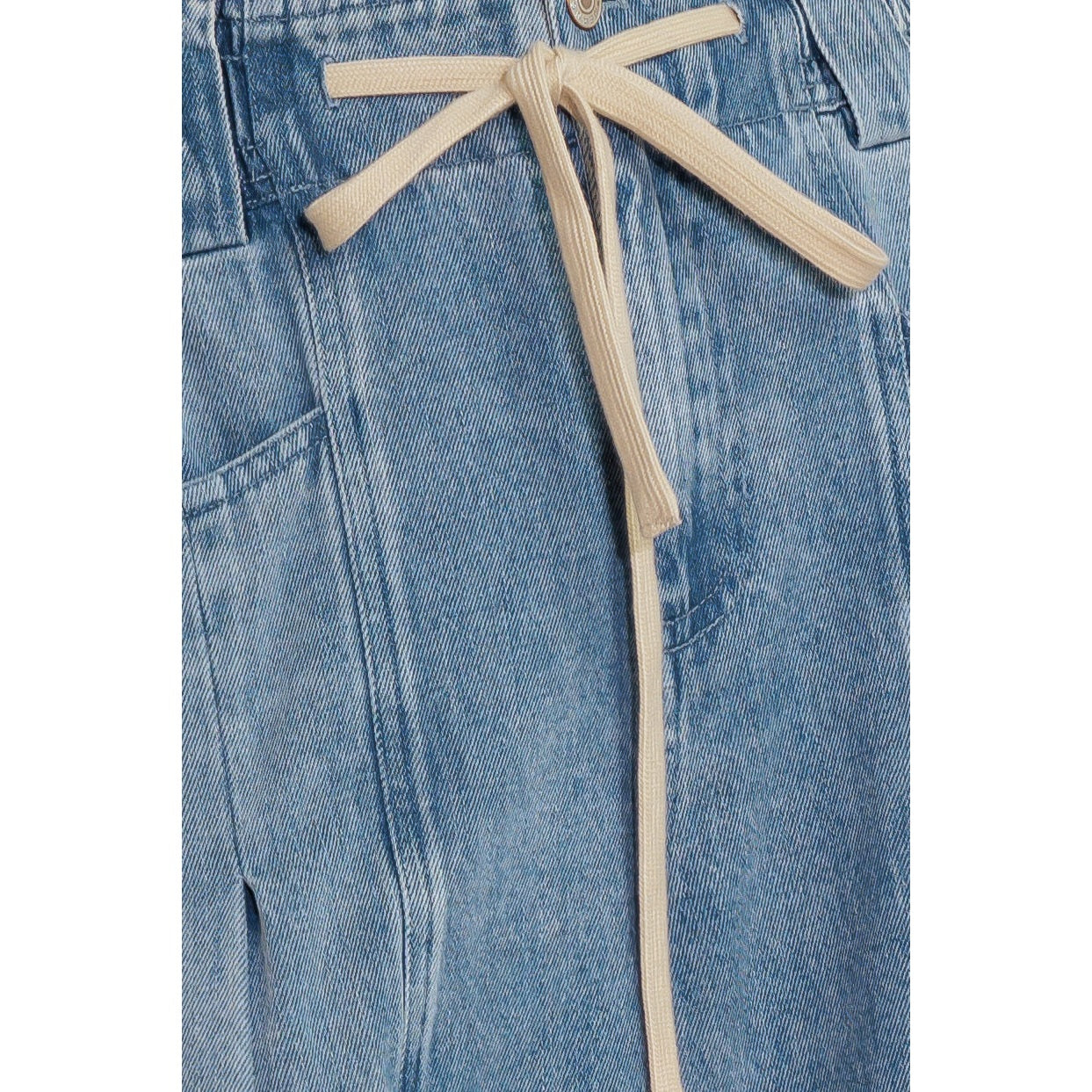 CONTRASTING TIE BLUE DENIM PANTS. Website exclusive · Ships direct!