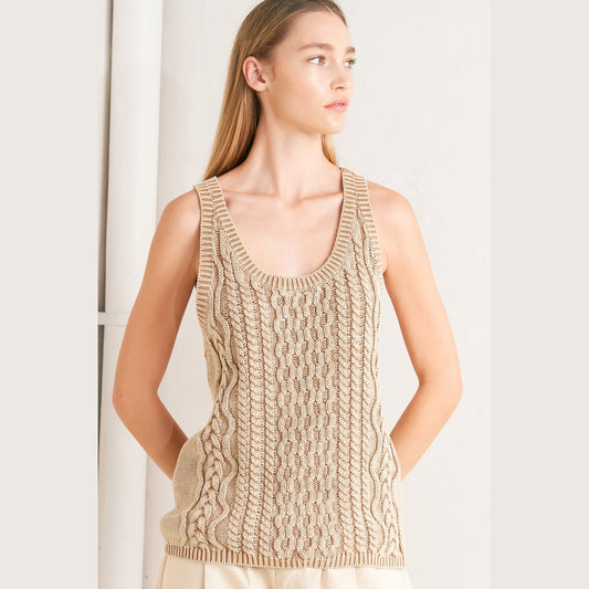 NEVER FORGET SLEEVELESS KNIT TANK TOP. Website exclusive · Ships direct!
