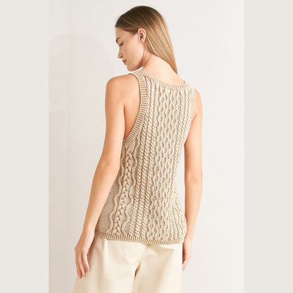 NEVER FORGET SLEEVELESS KNIT TANK TOP. Website exclusive · Ships direct!