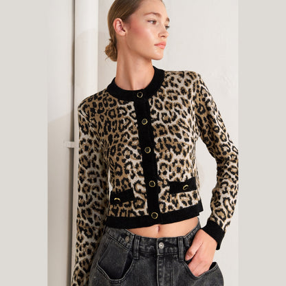 URBAN GODDESS LEOPARD SWEATER CARDIGAN.Website exclusive · Ships direct!