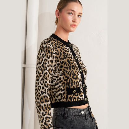 URBAN GODDESS LEOPARD SWEATER CARDIGAN.Website exclusive · Ships direct!