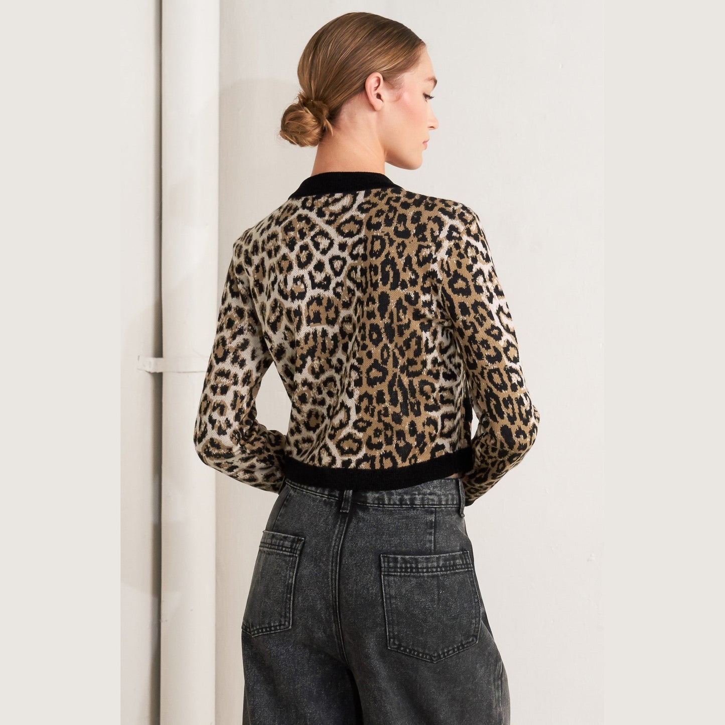 URBAN GODDESS LEOPARD SWEATER CARDIGAN.Website exclusive · Ships direct!