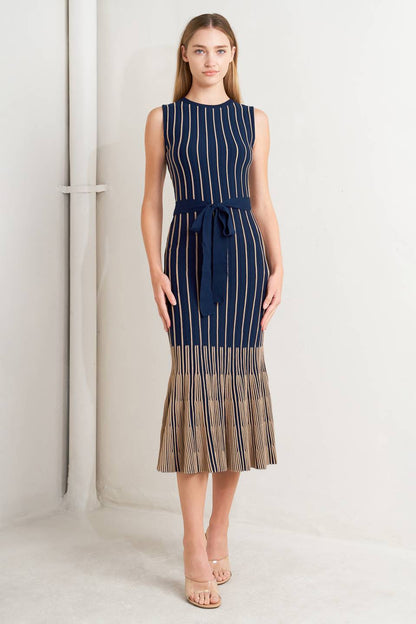 SMOOTH WEIGHTED FEEL KNIT SLEEVELESS MIDI DRESS. Website exclusive · Ships direct!