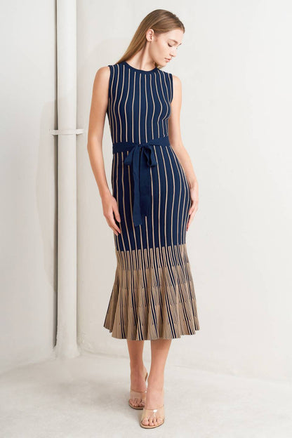 SMOOTH WEIGHTED FEEL KNIT SLEEVELESS MIDI DRESS. Website exclusive · Ships direct!