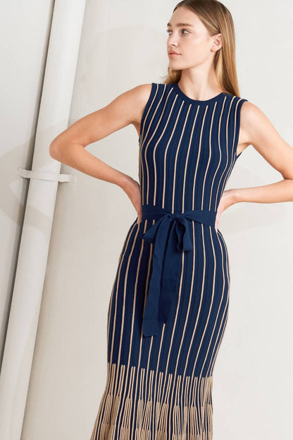 SMOOTH WEIGHTED FEEL KNIT SLEEVELESS MIDI DRESS. Website exclusive · Ships direct!