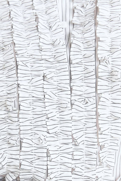 DAYLIGHT EDGE WOVEN RUFFLE DETAIL LONG SLEEVE TOP. Website exclusive · Ships direct!