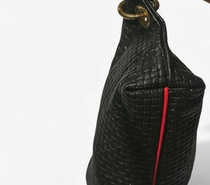 Baby Blair-East West Shoulder Bag, Black Woven Leather. Website exclusive · Ships direct!