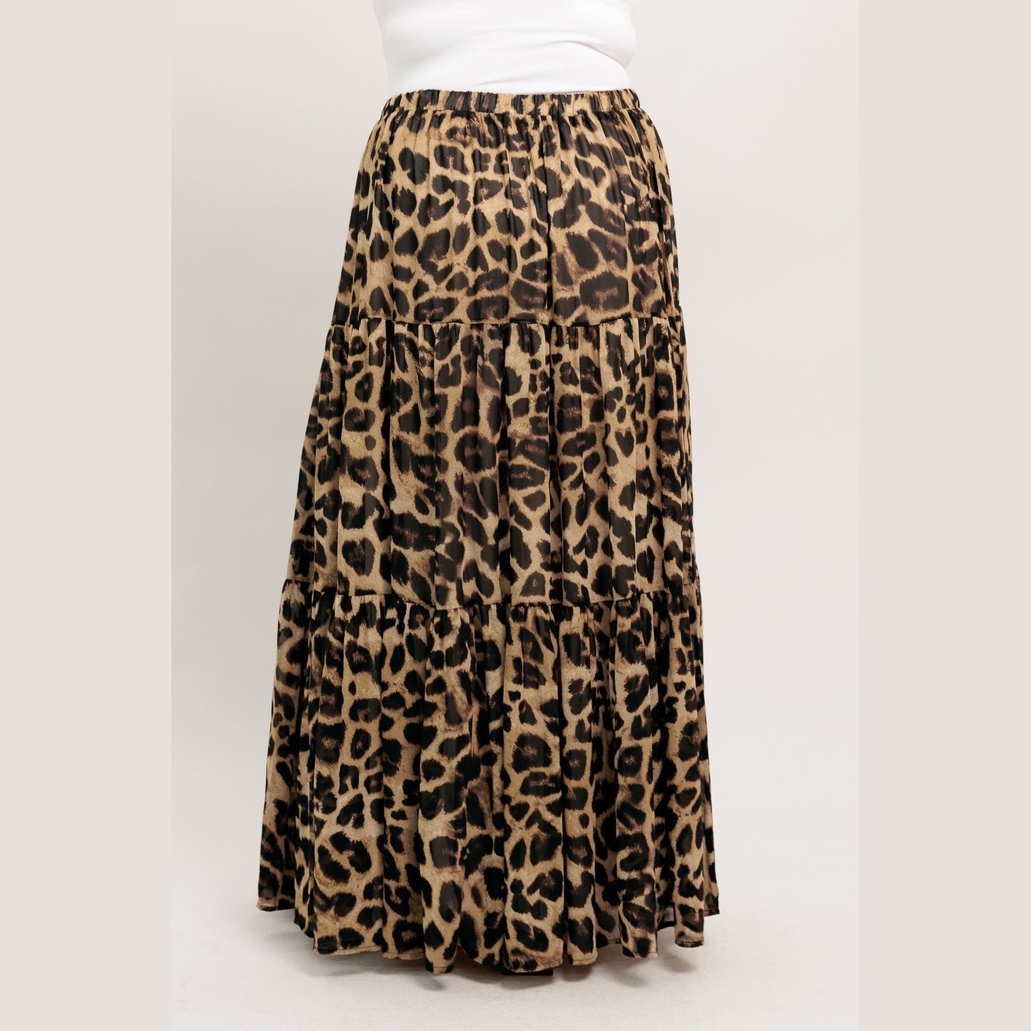 LEOPARD WOVEN MAXI SKIRT. Website exclusive · Ships direct!