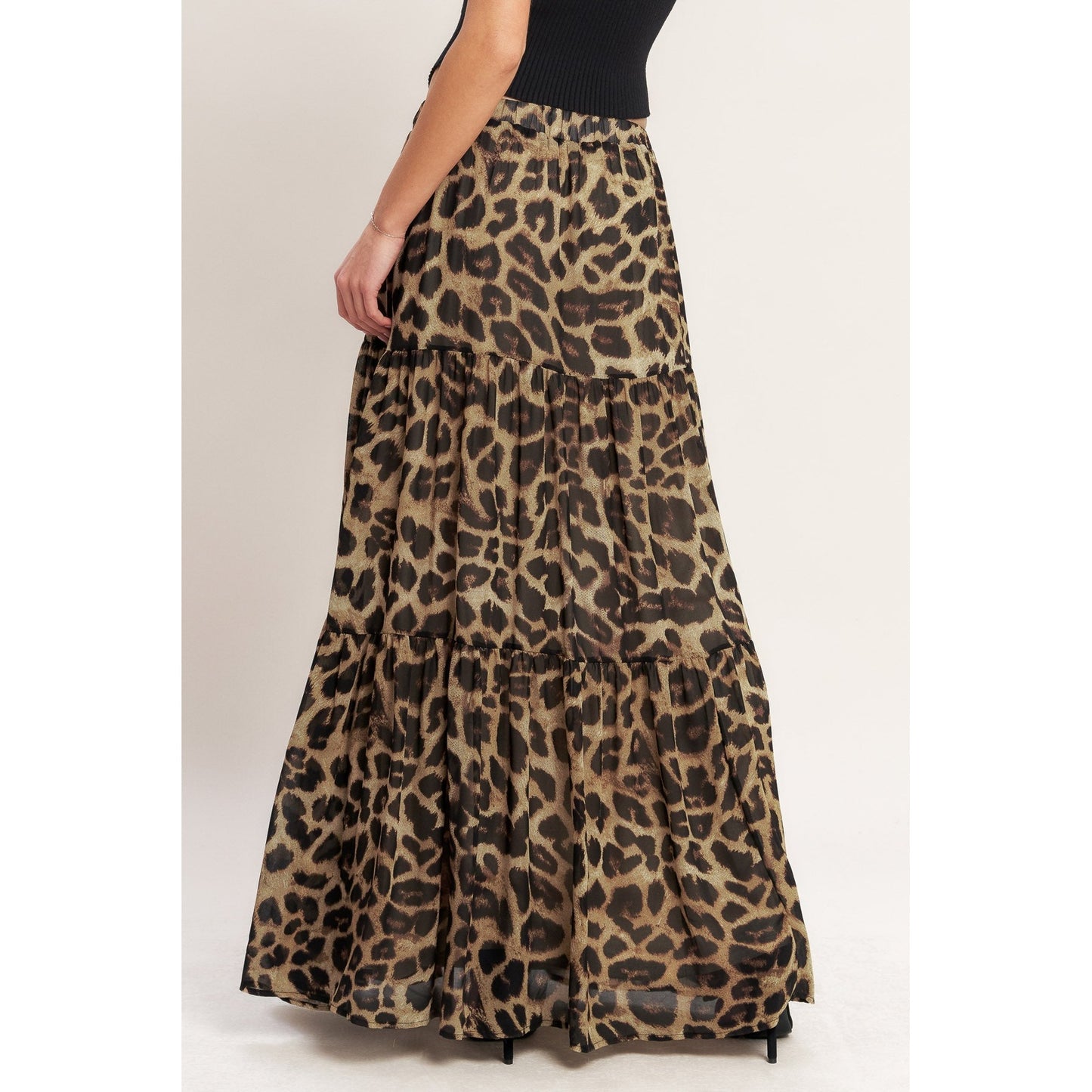 LEOPARD WOVEN MAXI SKIRT. Website exclusive · Ships direct!