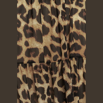 LEOPARD WOVEN MAXI SKIRT. Website exclusive · Ships direct!