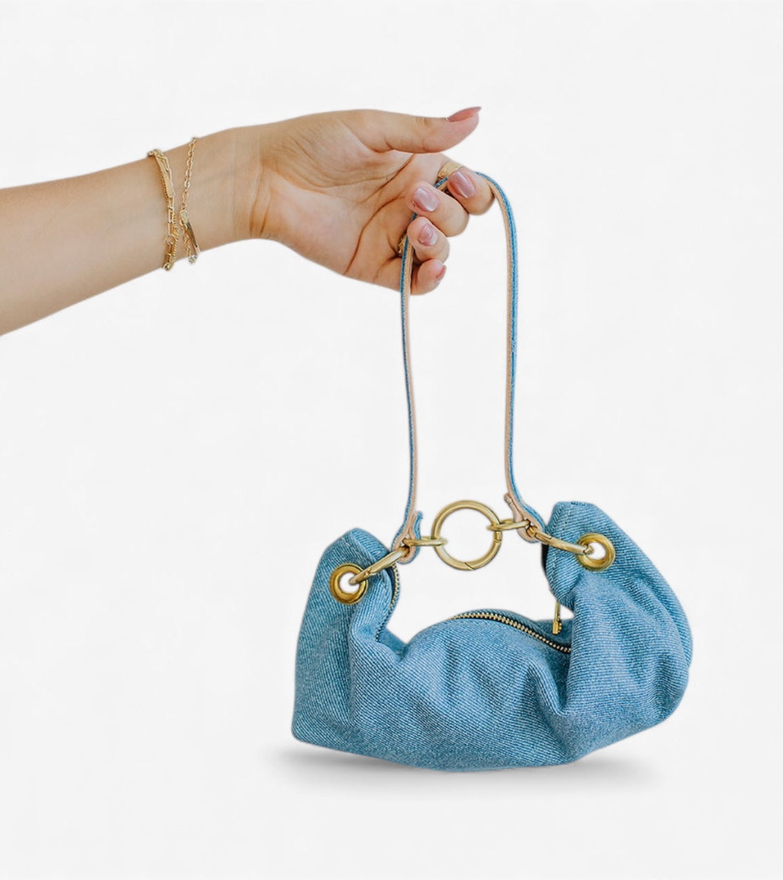 Baby Blair-East West Shoulder Bag, Denim Leather. Website exclusive · Ships direct!