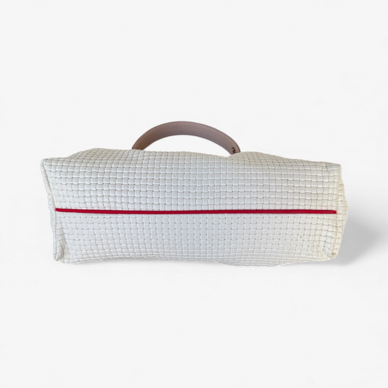 Blair-East West Shoulder Bag, White embossed leather. Website exclusive · Ships direct!