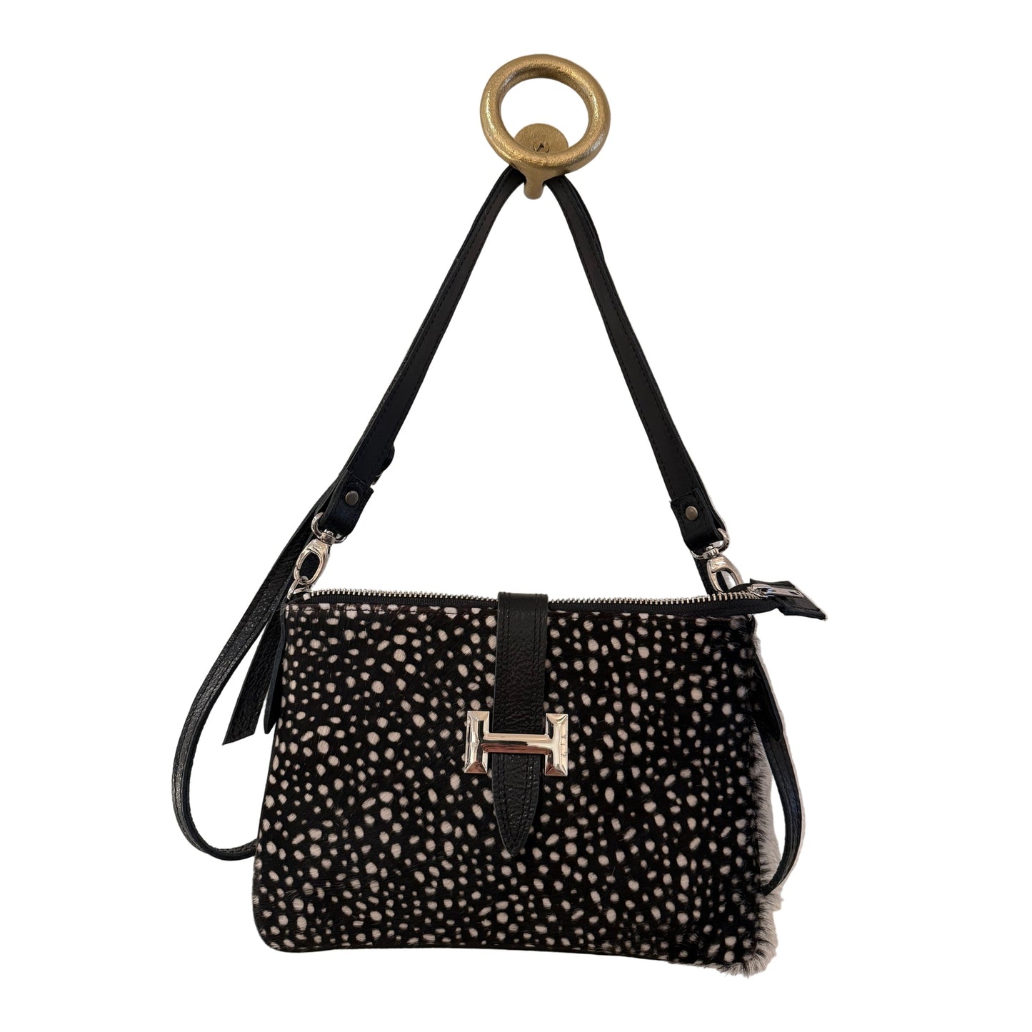 Mackinley Genuine Cowhide Leather Crossbody Handbag in Stingray - Jaunts Boutique 